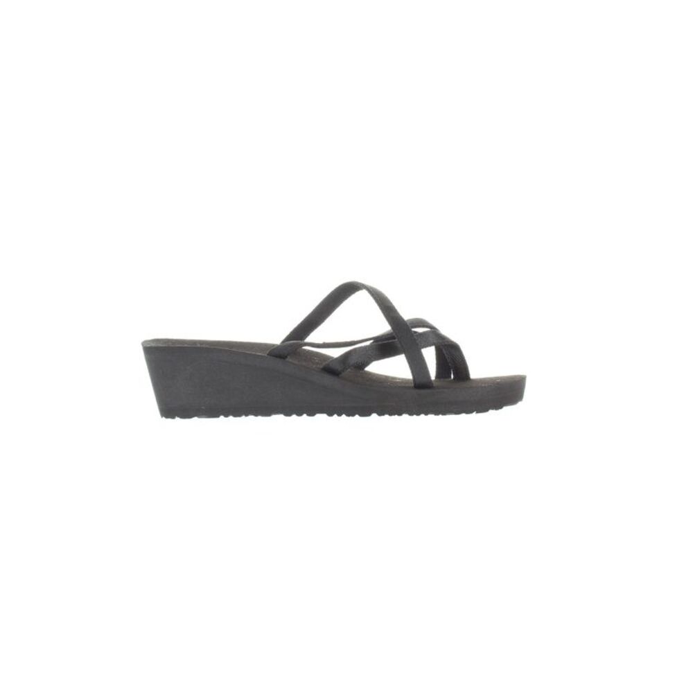 Teva Womens Mush Mandlyn Wedge Ola 2 Black Sandals Size 8 Medium (B, M)